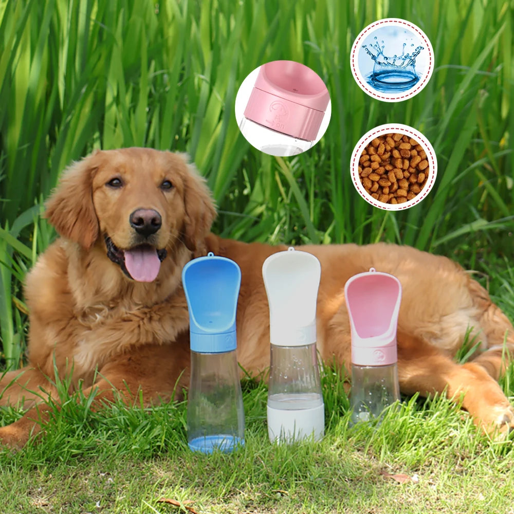 2 in 1 Portable Pet Water Bottle With Food Container